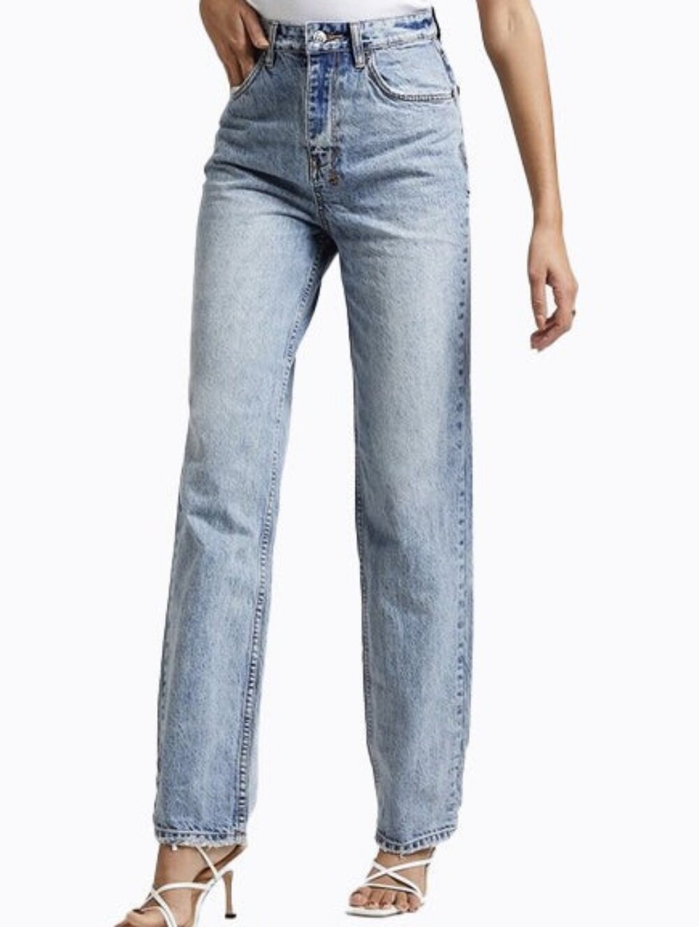 Ksubi Playback Karma Women's Straight Leg Jeans in Light Blue Wash